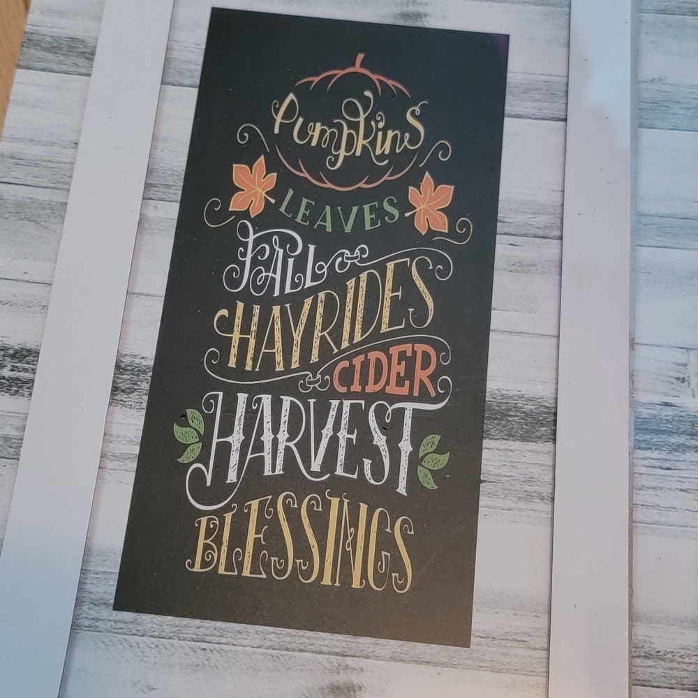 Fall Decor | Pumpkins Leaves Fall Hayrides Cider Harvest Blessings For Crafting